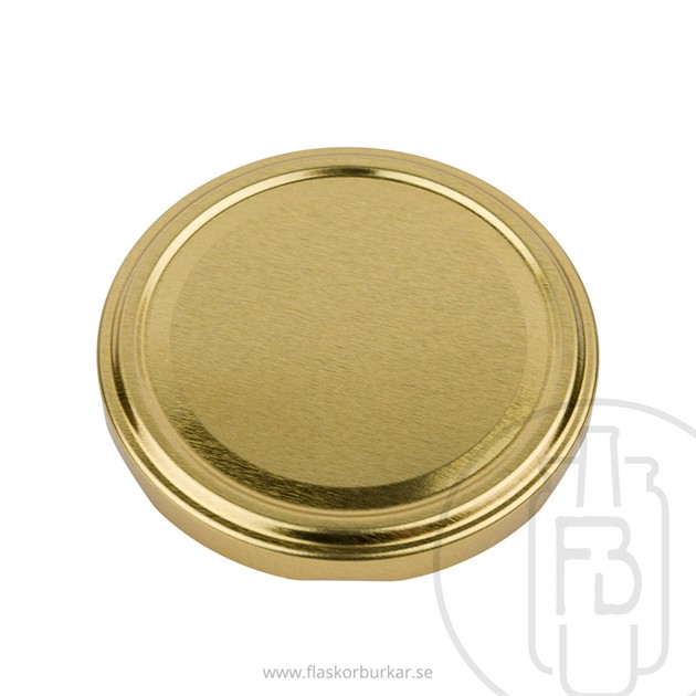 Twist off lid, 70mm, Gold